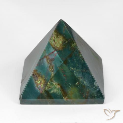 حجر الدم أخضر الغابات طبيعي، مربع، 107.07 قيراط، غير شفاف