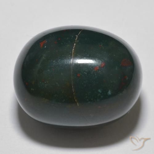 14.90ct طبيعي متعدد الألوان حجر الدم, بيضوي, غير شفاف