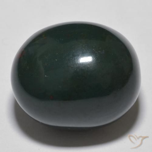 19.10ct طبيعي أخضر غامق حجر الدم, بيضوي, غير شفاف