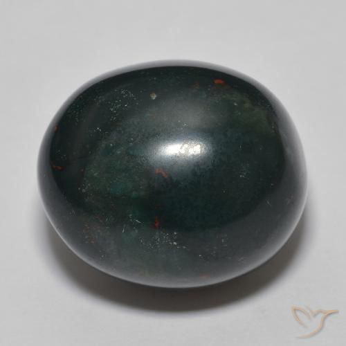 31.10ct طبيعي أخضر غامق حجر الدم, بيضوي, غير شفاف