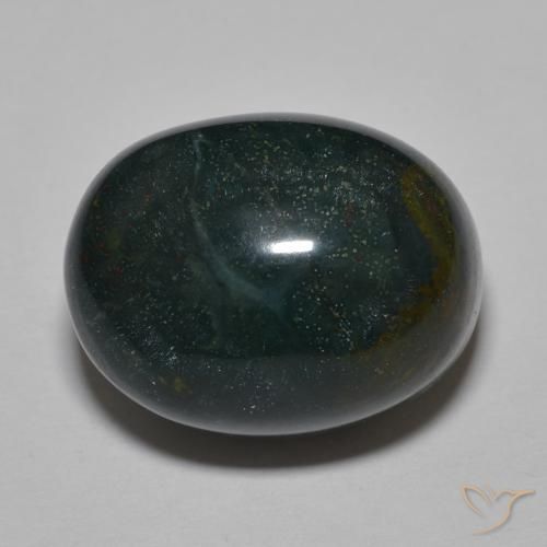 25.67ct طبيعي متعدد الألوان حجر الدم, بيضوي, غير شفاف