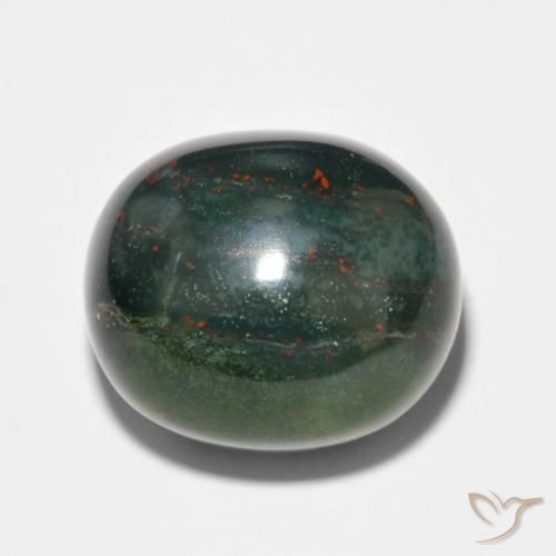 14.34ct طبيعي متعدد الألوان حجر الدم, بيضوي, غير شفاف
