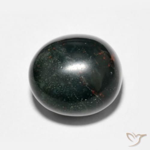 7.15ct طبيعي أخضر غامق حجر الدم, بيضوي, غير شفاف