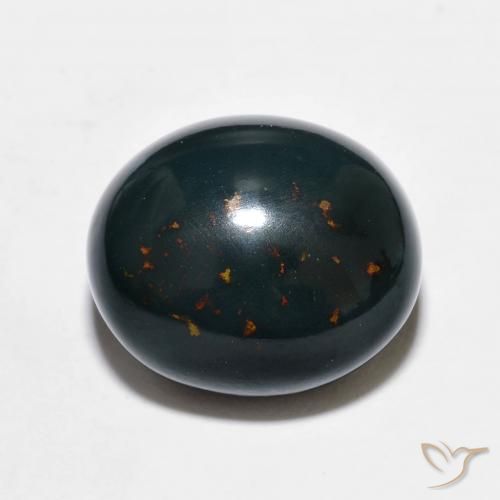 8.78ct طبيعي أخضر غامق حجر الدم, بيضوي, غير شفاف