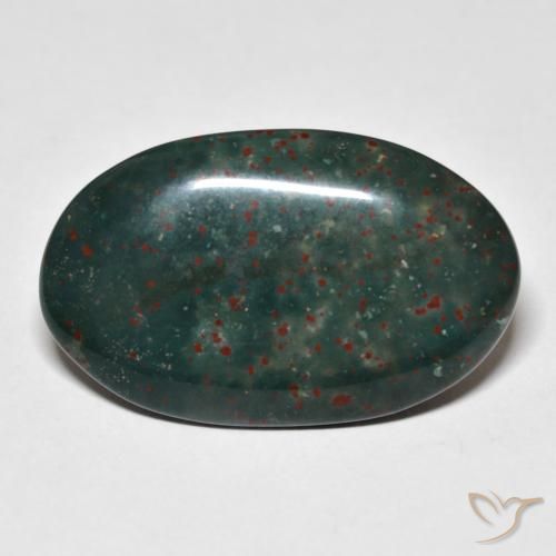 18.31ct طبيعي متعدد الألوان حجر الدم, بيضوي, غير شفاف