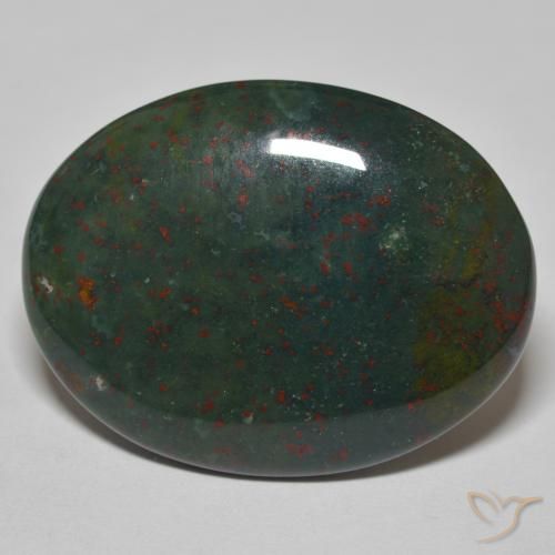 25.83ct طبيعي الأخضر الغامق حجر الدم, بيضوي, غير شفاف
