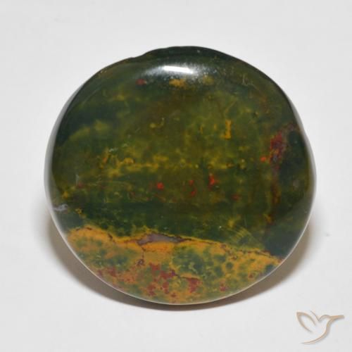 34.52ct طبيعي متعدد الألوان حجر الدم, دائري, غير شفاف