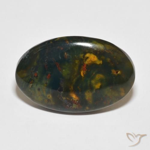 20.80ct طبيعي متعدد الألوان حجر الدم, بيضوي, غير شفاف