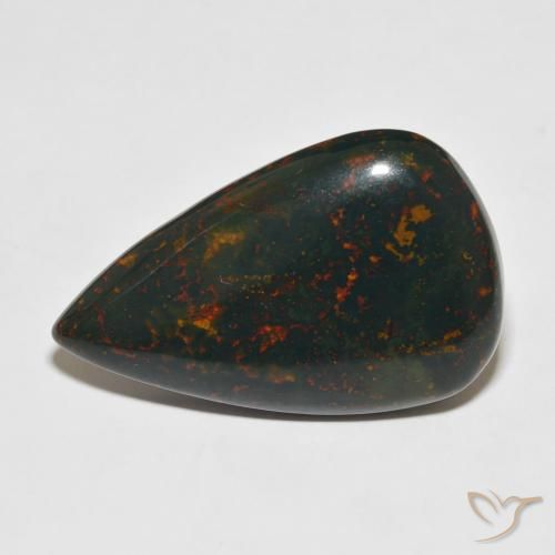 31.81ct طبيعي متعدد الألوان حجر الدم, شكل الكمثرى, غير شفاف