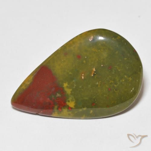 13.94ct طبيعي متعدد الألوان حجر الدم, شكل الكمثرى, غير شفاف
