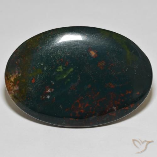 70.16ct طبيعي أخضر غامق حجر الدم, بيضوي, غير شفاف