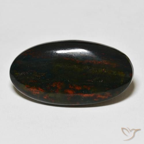 28.60ct طبيعي متعدد الألوان حجر الدم, بيضوي, غير شفاف