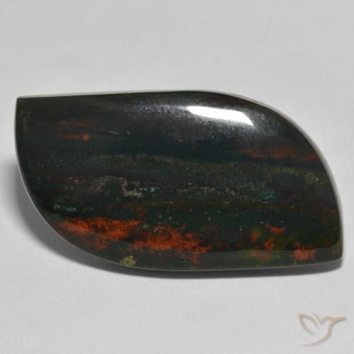 حجر الدم أخضر وأحمر طبيعي، شكل خيالي، 26.95 قيراط، غير شفاف