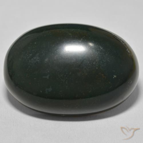 55.24ct طبيعي الأخضر الغامق حجر الدم, بيضوي, غير شفاف