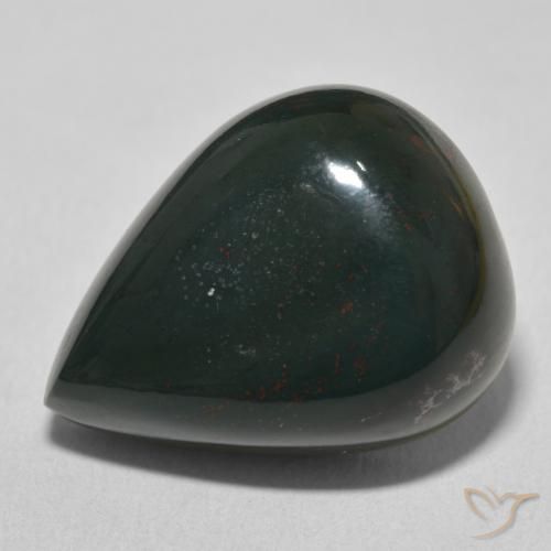 24.30ct طبيعي أخضر وأحمر حجر الدم, شكل الكمثرى, غير شفاف