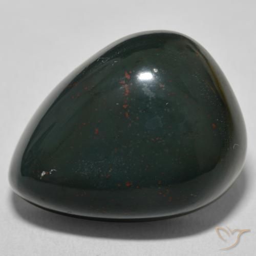 29.36ct طبيعي أخضر غامق حجر الدم, شكل الكمثرى, غير شفاف
