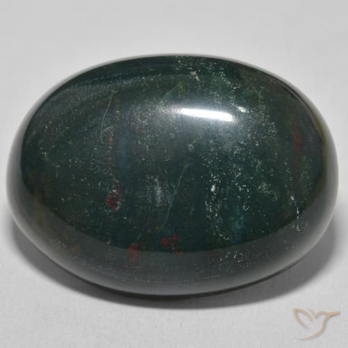 44.03ct طبيعي أخضر الغابات حجر الدم, بيضوي, غير شفاف