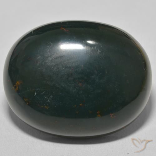 53.44ct طبيعي أخضر داكن متوسط حجر الدم, بيضوي, غير شفاف, Photo A