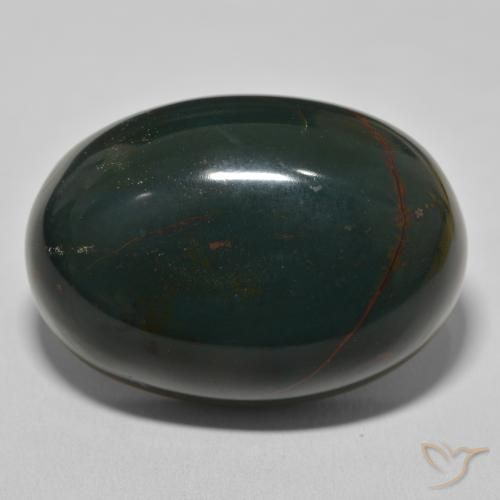 94.86ct طبيعي أخضر داكن متوسط حجر الدم, بيضوي, غير شفاف