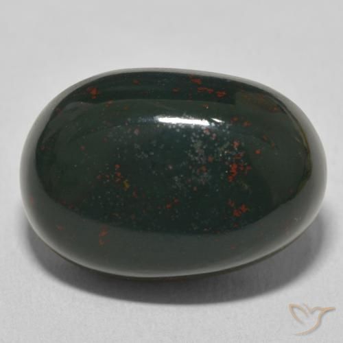 21.39ct طبيعي أخضر غامق حجر الدم, بيضوي, غير شفاف