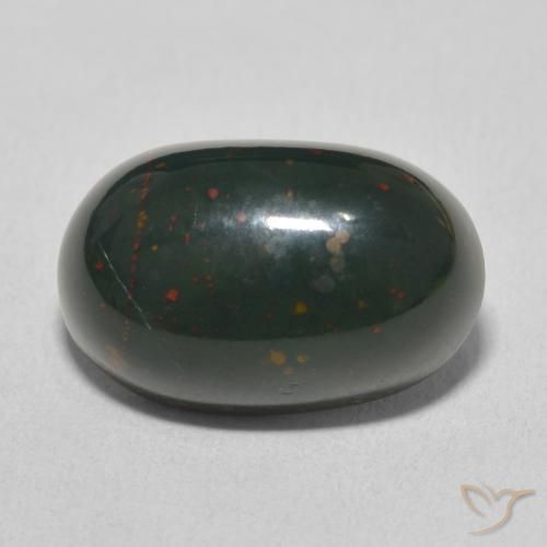 9.92ct طبيعي الأخضر الغامق حجر الدم, بيضوي, غير شفاف