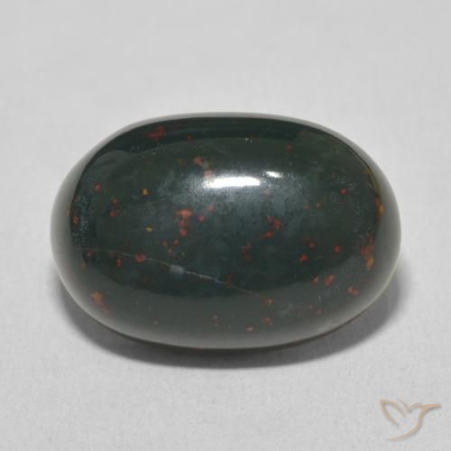 9.32ct طبيعي أخضر الغابات حجر الدم, بيضوي, غير شفاف