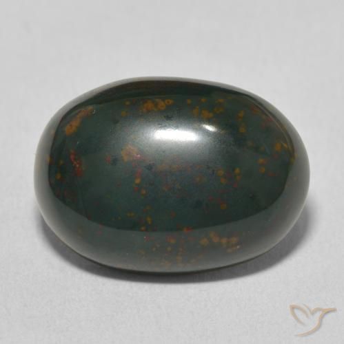10.28ct طبيعي أخضر غامق حجر الدم, بيضوي, غير شفاف