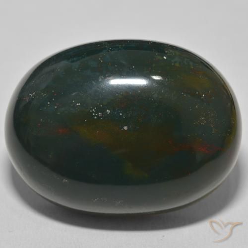 88.29ct طبيعي أخضر الغابات حجر الدم, بيضوي, غير شفاف