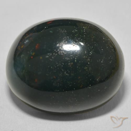 32.86ct طبيعي أخضر الغابات حجر الدم, بيضوي, غير شفاف