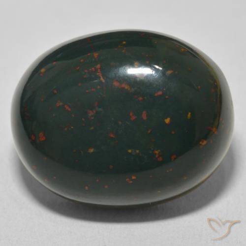 31.63ct طبيعي أخضر متعدد الألوان حجر الدم, بيضوي, غير شفاف