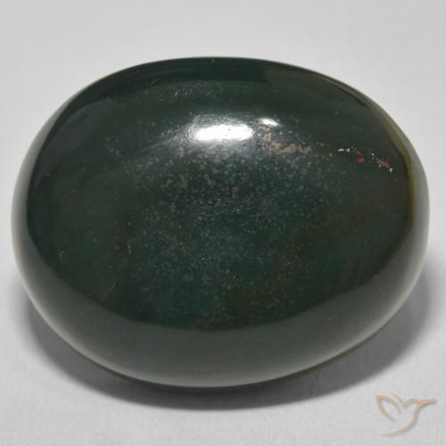 26.46ct طبيعي الأخضر الغامق حجر الدم, بيضوي, غير شفاف