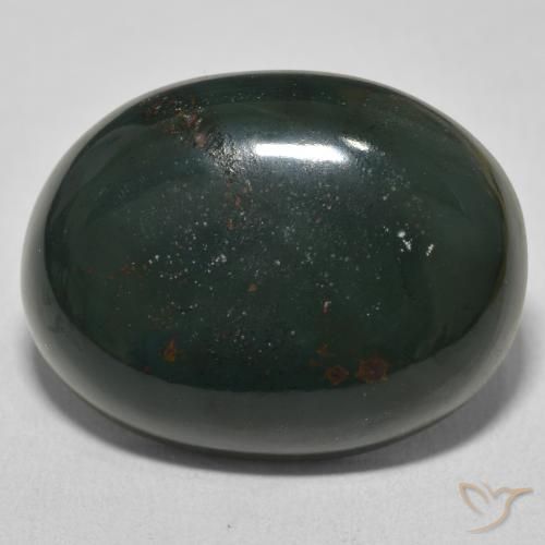 23.59ct طبيعي أخضر غامق حجر الدم, بيضوي, غير شفاف