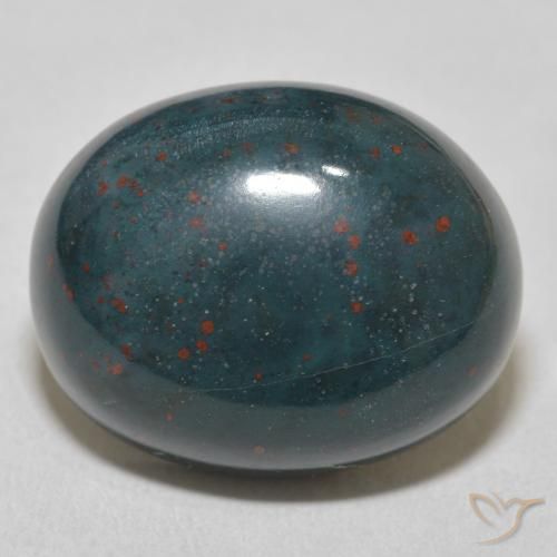 20.63ct طبيعي أخضر متعدد الألوان حجر الدم, بيضوي, غير شفاف