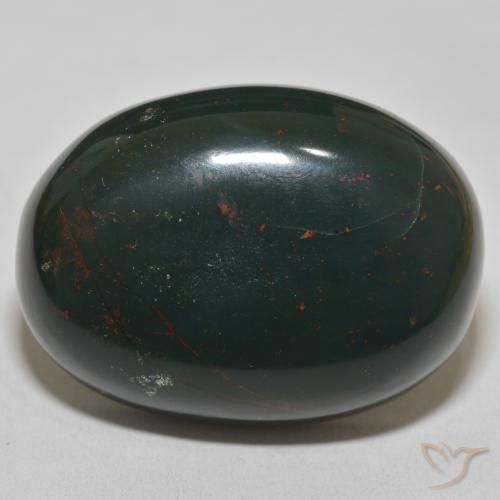 102.70ct طبيعي أخضر غامق حجر الدم, بيضوي, غير شفاف