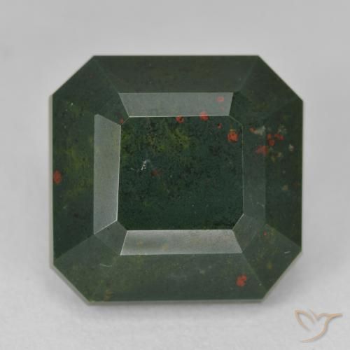 17.25ct طبيعي أخضر الغابات حجر الدم, قص الزمرد, غير شفاف