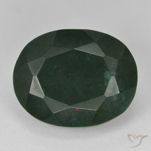 21.50ct طبيعي أخضر متعدد الألوان حجر الدم, بيضوي, غير شفاف