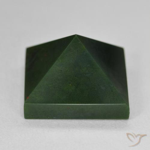 14.38ct طبيعي أخضر الغابات حجر الدم, مربع, غير شفاف