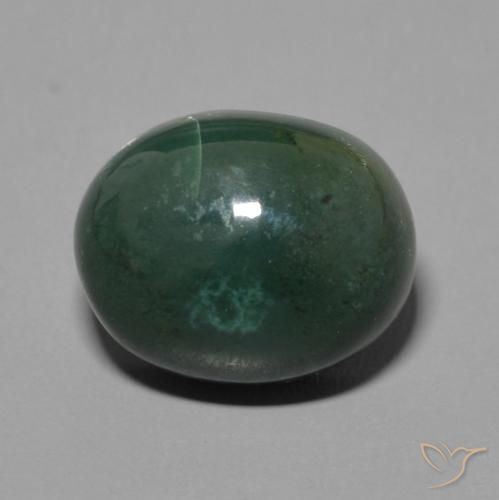 6.71ct طبيعي أخضر ترابى حجر الدم, بيضوي, غير شفاف