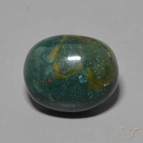 4.64ct طبيعي أخضر غامق حجر الدم, بيضوي, غير شفاف