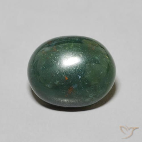 2.45ct طبيعي أخضر متوسط حجر الدم, بيضوي, غير شفاف
