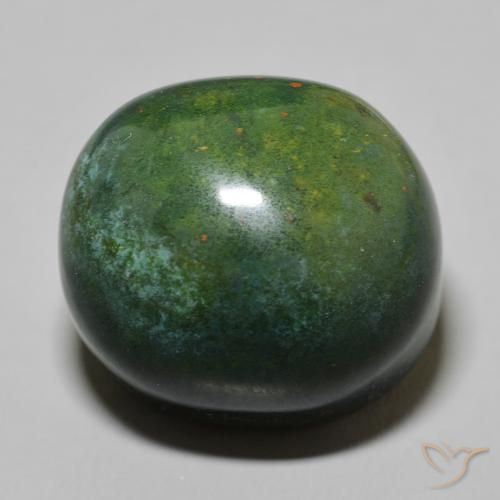 47.84ct طبيعي أخضر متوسط حجر الدم, بيضوي, غير شفاف