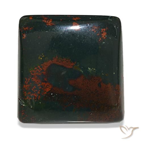 19.71ct أخضر حجر الدم, مربع, غير شفاف