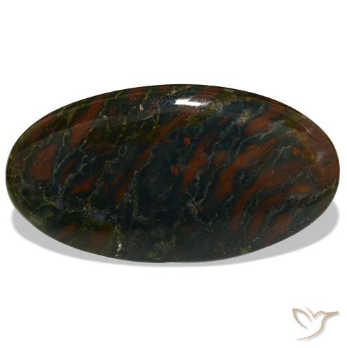 29.47ct أخضر حجر الدم, بيضاوي, غير شفاف