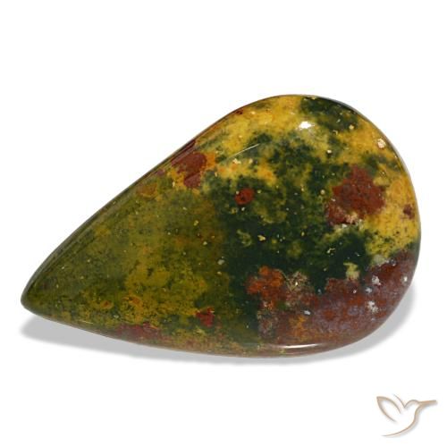12.99ct أخضر حجر الدم, شكل الكمثرى, غير شفاف