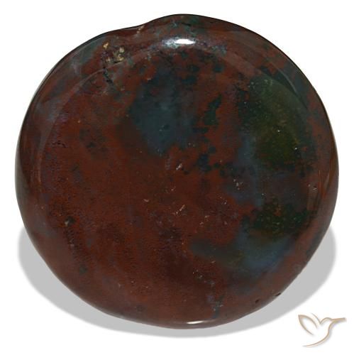 40.45ct أخضر حجر الدم, مستدير, غير شفاف