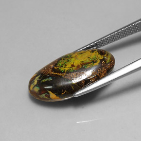 صخر الأوبال متعدد الألوان طبيعي، شكل خيالي، 11.02 قيراط، غير شفاف