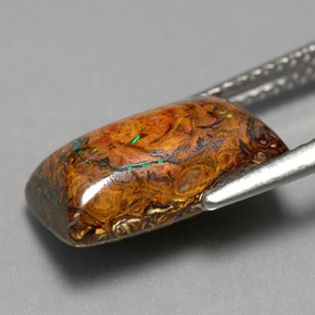 صخر الأوبال متعدد الألوان طبيعي، باجيت، 5.30 قيراط، غير شفاف