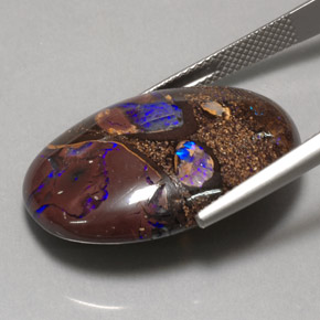 صخر الأوبال متعدد الألوان طبيعي، قصة بيضاوى، 32.09 قيراط، غير شفاف