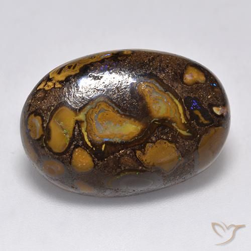 13.14ct طبيعي متعدد الألوان صخر الأوبال, بيضوي, غير شفاف