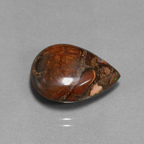 صخر الأوبال متعدد الألوان طبيعي، شكل الكمثرى، 11.35 قيراط، غير شفاف